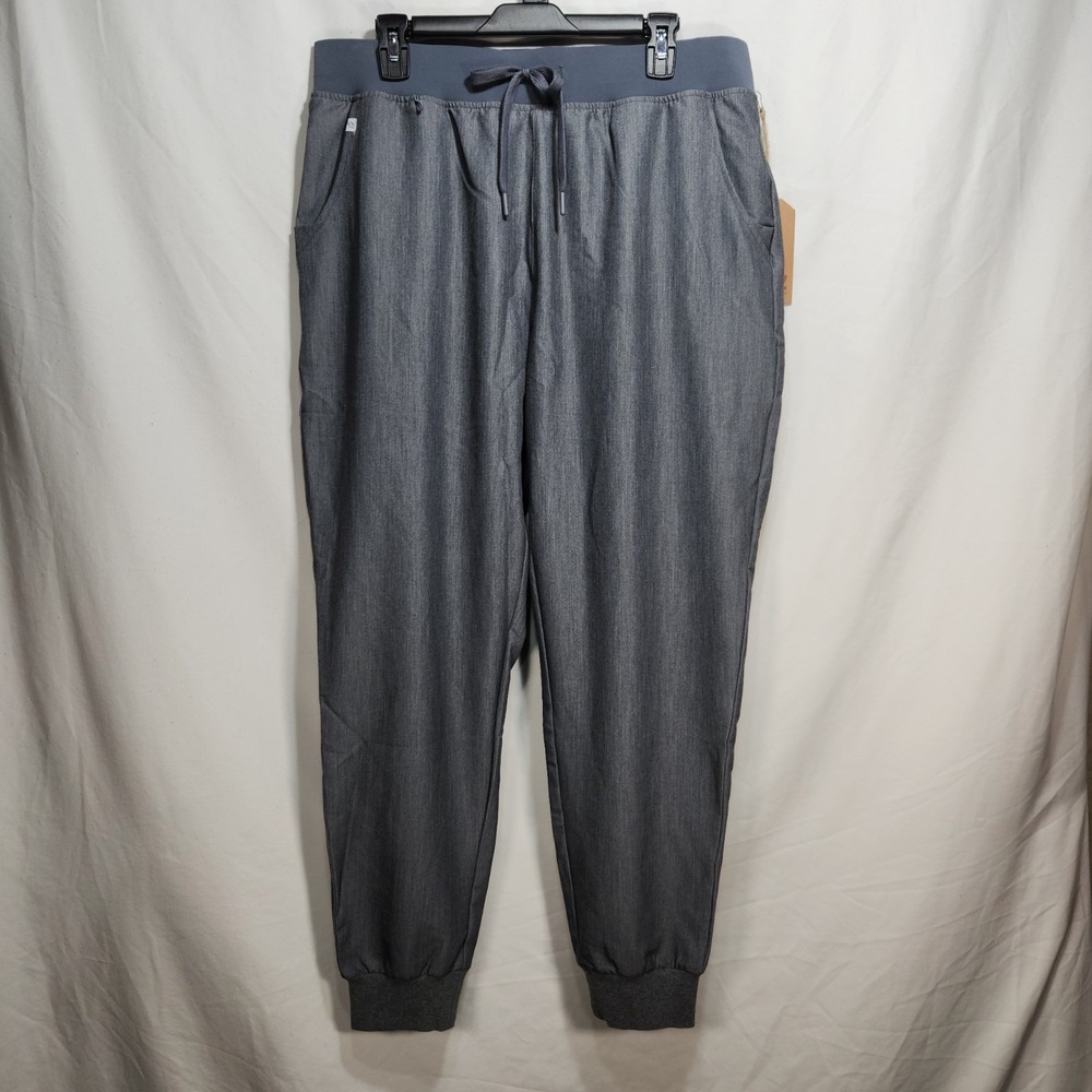 Peelz Jogger Scrub Pants Gray Unisex Size 2XL 4 Pocket Stretch